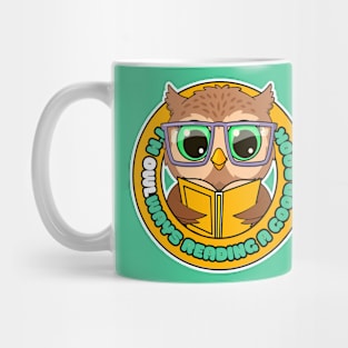 Cute Owl Reading Mug